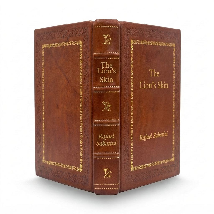 The Lion's Skin by Rafael Sabatini — handcrafted leather bound edition with gold embossing