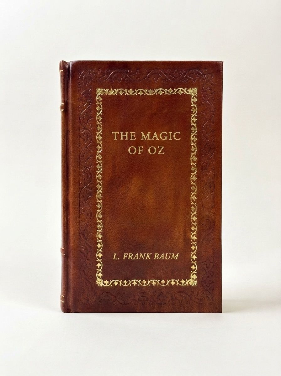 The Magic of Oz by L. Frank Baum — handcrafted leather bound edition with gold embossing