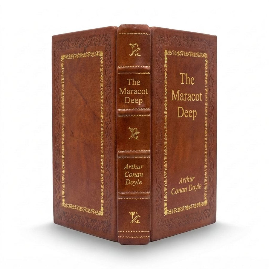 The Maracot Deep by Arthur Conan Doyle — handcrafted leather bound edition with gold embossing