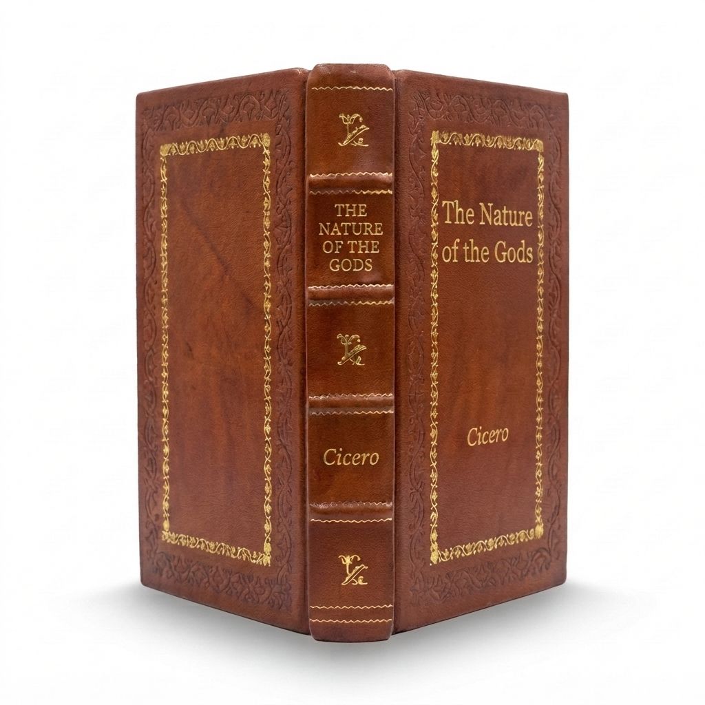 The Nature of the Gods by Cicero — handcrafted leather bound edition with gold embossing