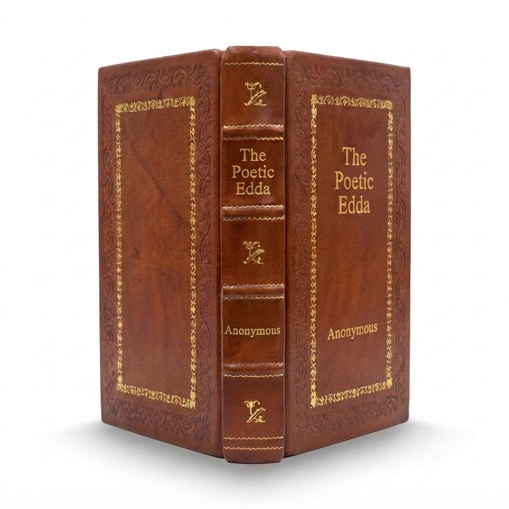 The Poetic Edda by Anonymous — handcrafted leather bound edition with gold embossing