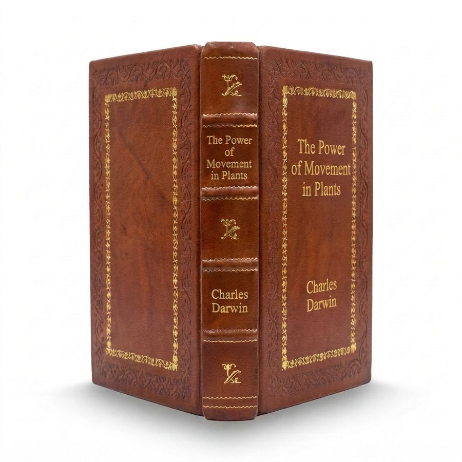 The Power of Movement in Plants by Charles Darwin — handcrafted leather bound edition with gold embossing