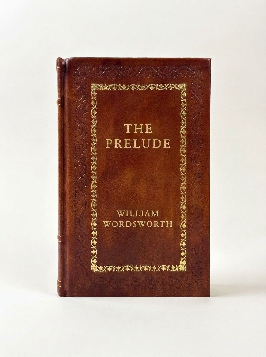 The Prelude by William Wordsworth — handcrafted leather bound edition with gold embossing