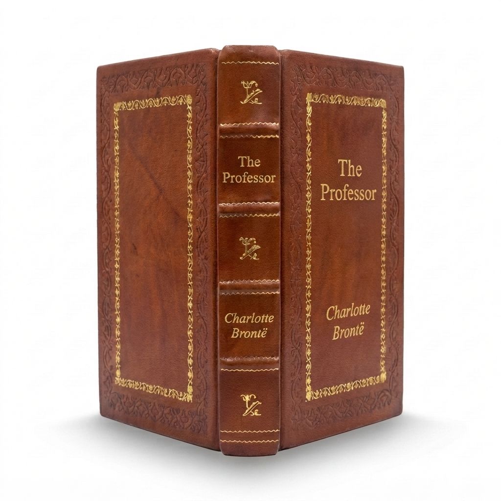 The Professor by Charlotte Brontë — handcrafted leather bound edition with gold embossing