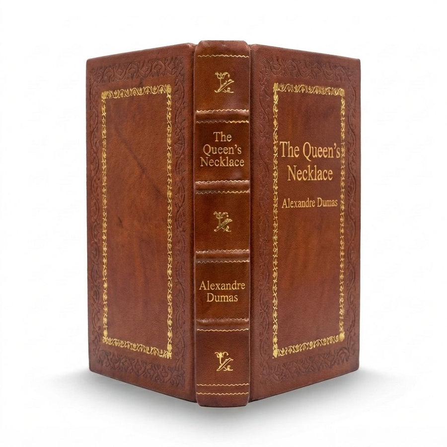 The Queen's Necklace by Alexandre Dumas — handcrafted leather bound edition with gold embossing