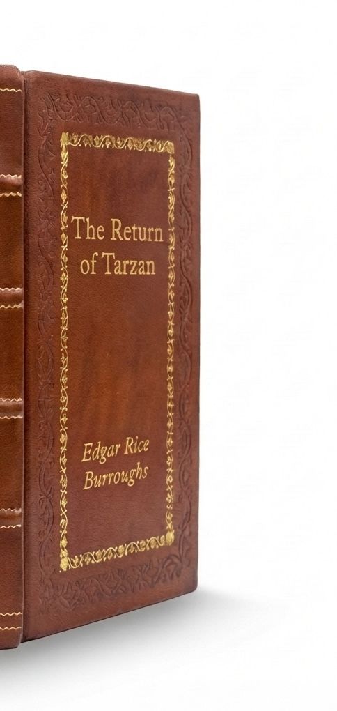 The Return of Tarzan by Edgar Rice Burroughs — handcrafted leather bound edition with gold embossing