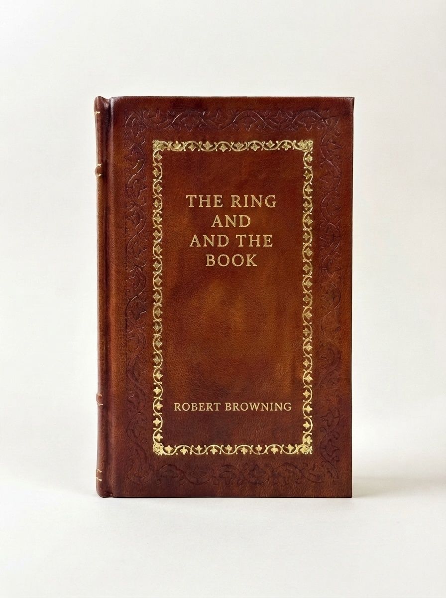 The Ring and the Book by Robert Browning — handcrafted leather bound edition with gold embossing