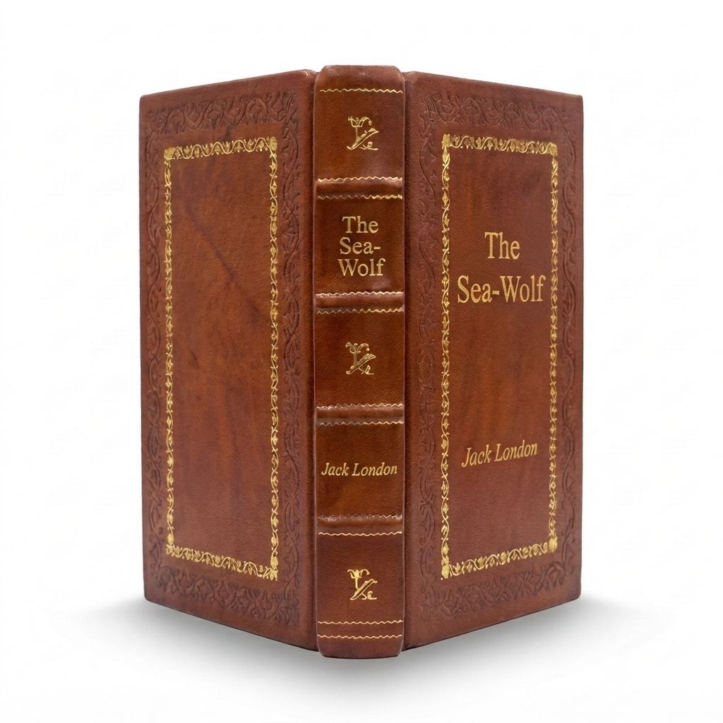 The Sea-Wolf by Jack London — handcrafted leather bound edition with gold embossing