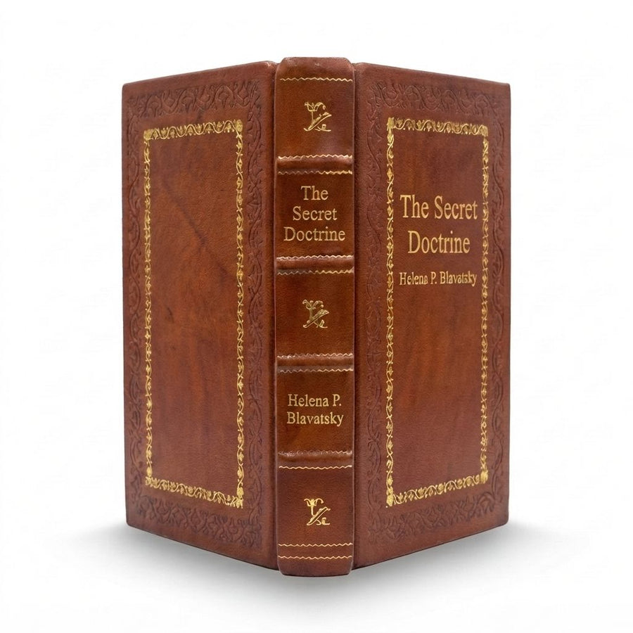 The Secret Doctrine by Helena P. Blavatsky — handcrafted leather bound edition with gold embossing