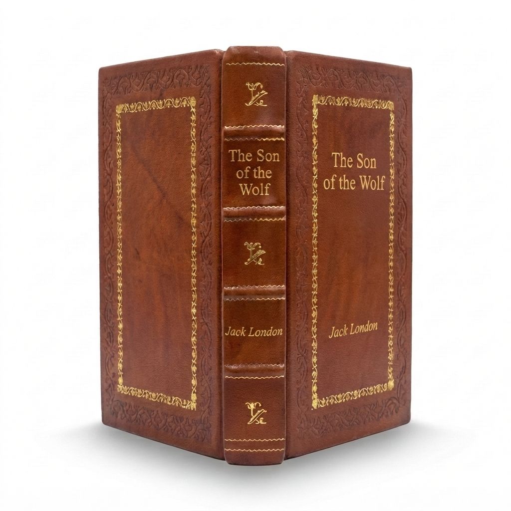 The Son of the Wolf by Jack London — handcrafted leather bound edition with gold embossing