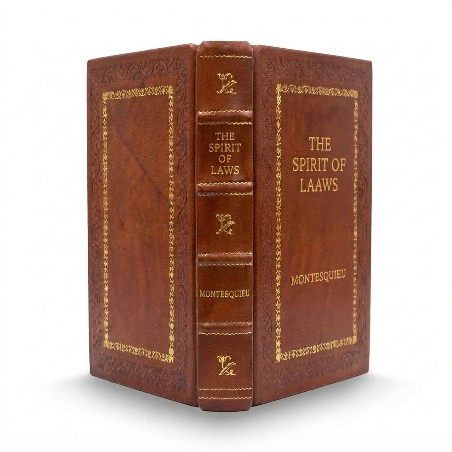The Spirit of Laws by Montesquieu — handcrafted leather bound edition with gold embossing