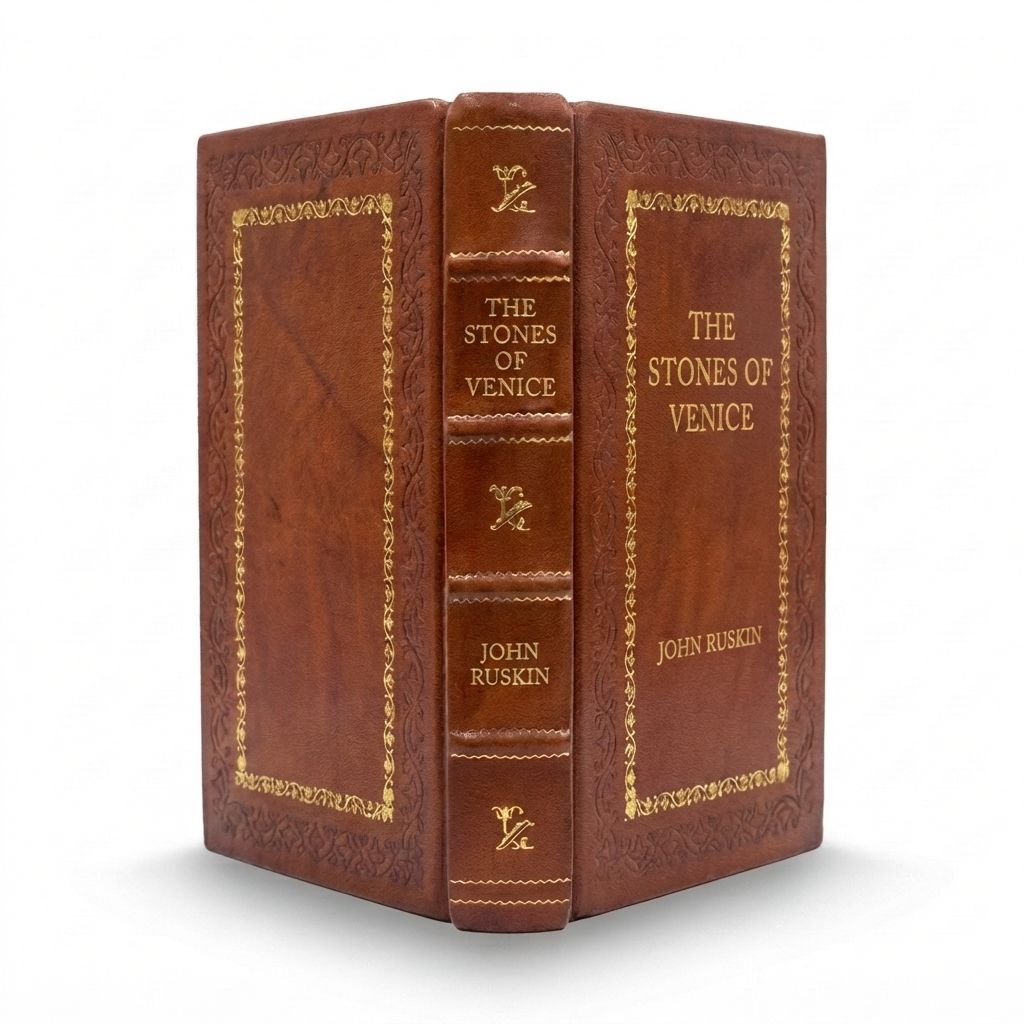 The Stones of Venice by John Ruskin — handcrafted leather bound edition with gold embossing