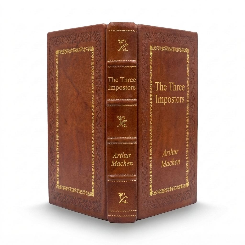The Three Impostors by Arthur Machen — handcrafted leather bound edition with gold embossing