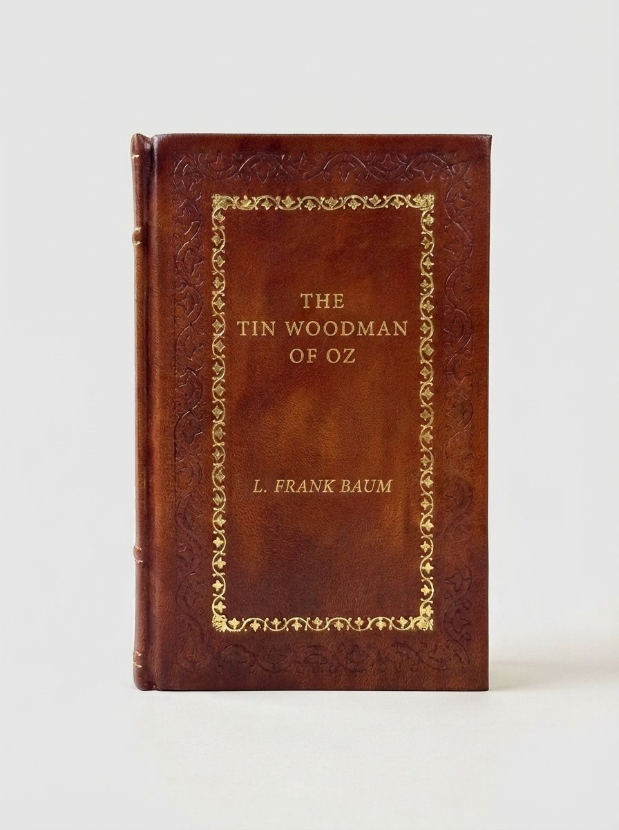 The Tin Woodman of Oz by L. Frank Baum — handcrafted leather bound edition with gold embossing
