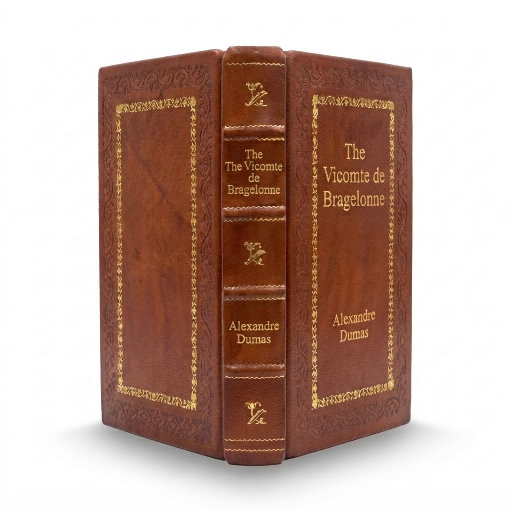 The Vicomte de Bragelonne by Alexandre Dumas — handcrafted leather bound edition with gold embossing