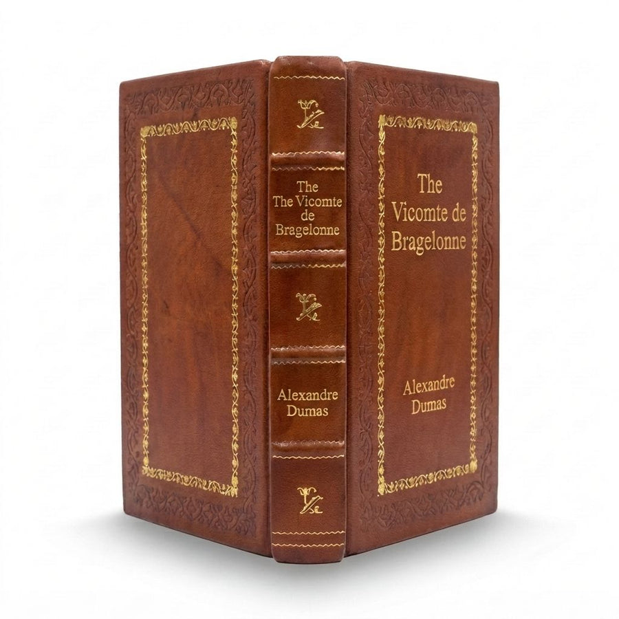 The Vicomte de Bragelonne by Alexandre Dumas — handcrafted leather bound edition with gold embossing
