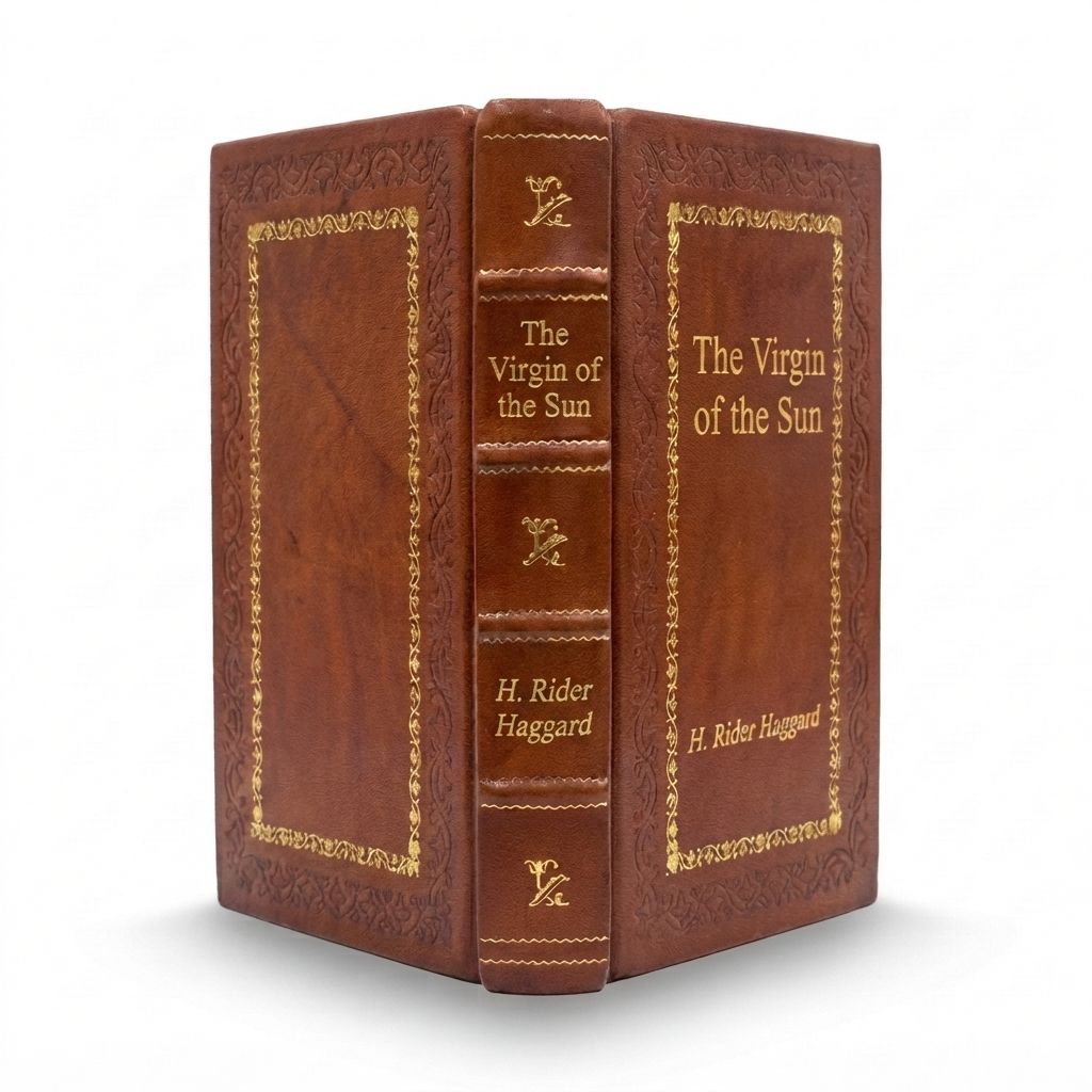 The Virgin of the Sun by H. Rider Haggard — handcrafted leather bound edition with gold embossing