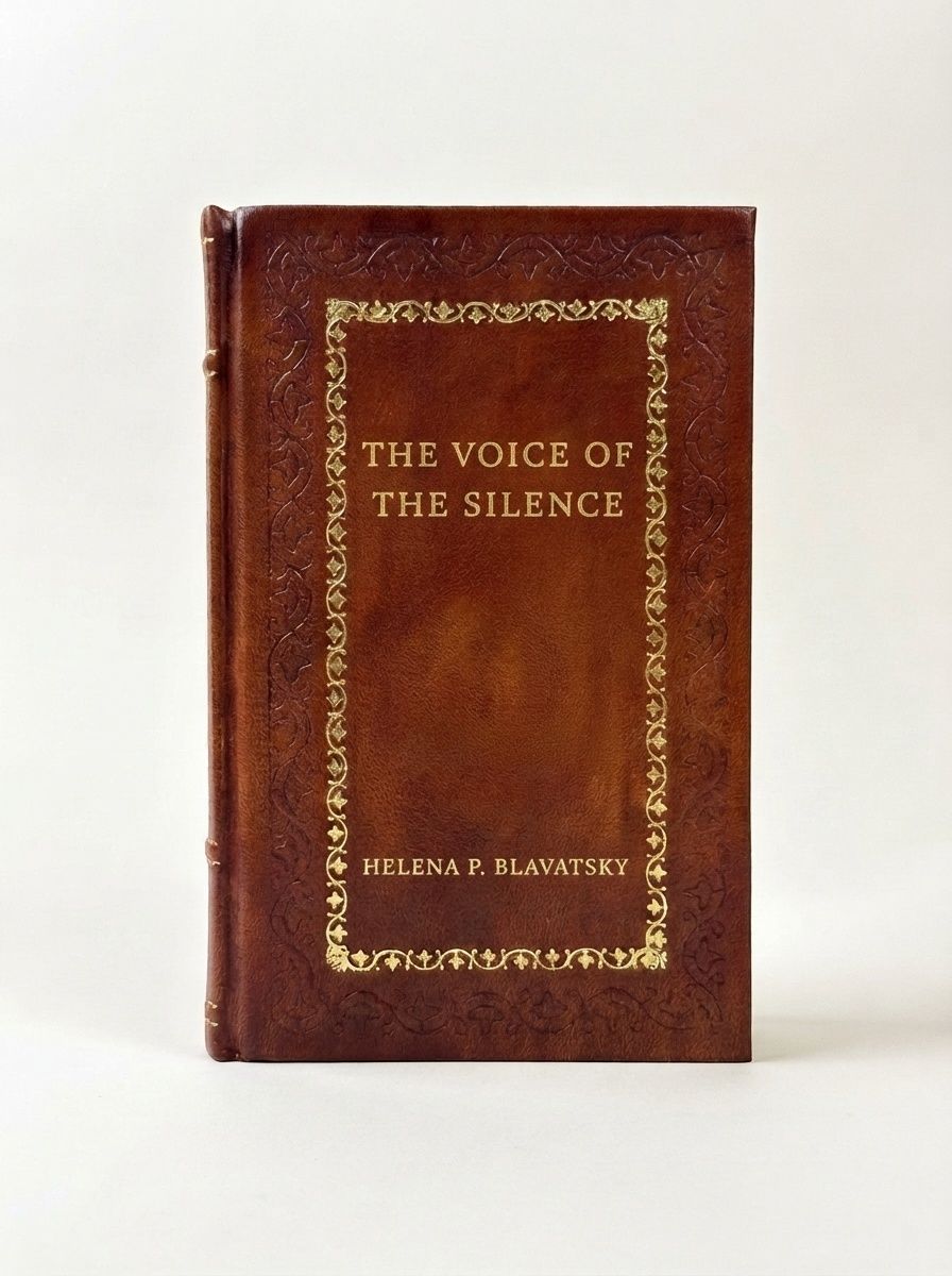 The Voice of the Silence by Helena P. Blavatsky — handcrafted leather bound edition with gold embossing