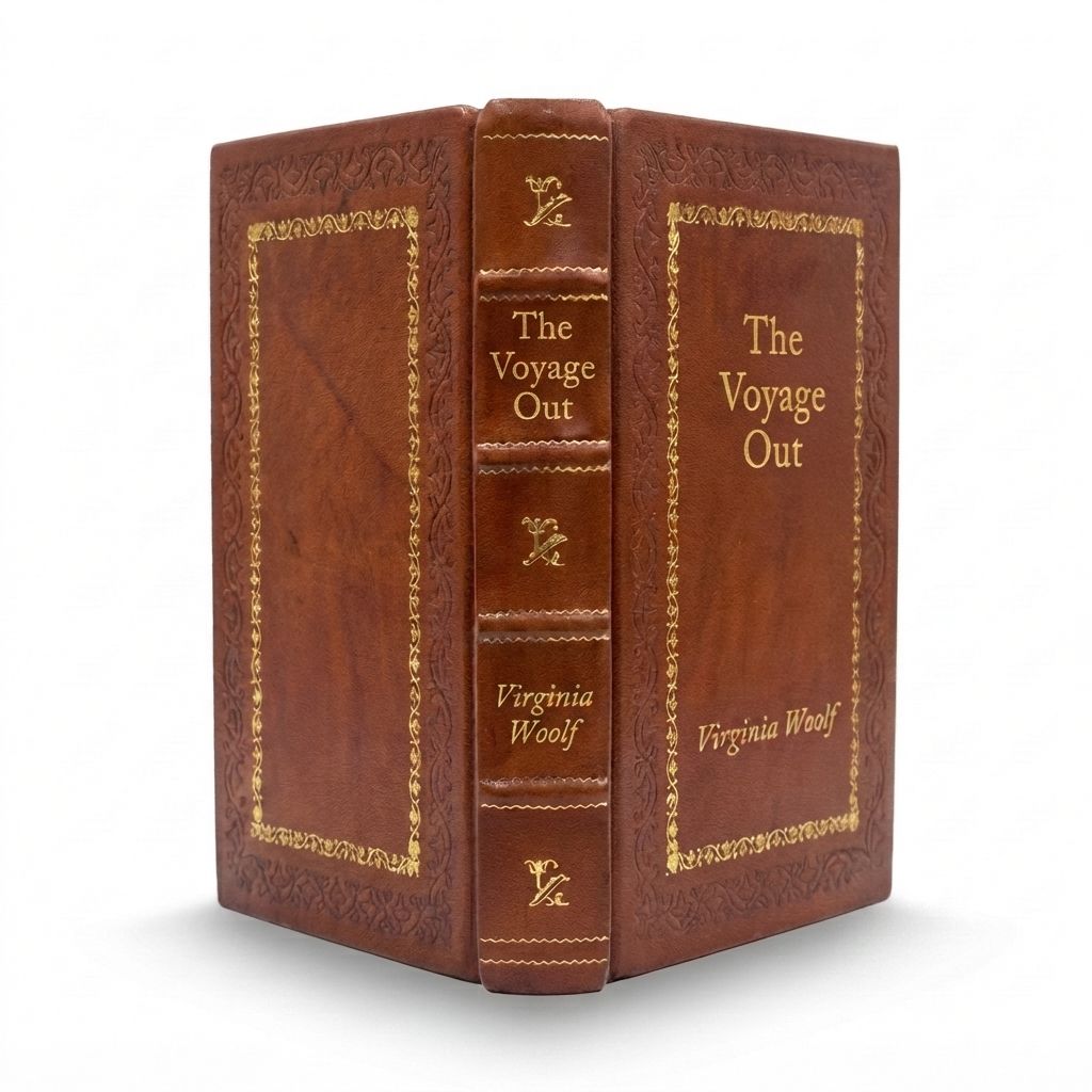 The Voyage Out by Virginia Woolf — handcrafted leather bound edition with gold embossing