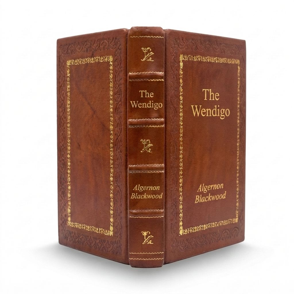 The Wendigo by Algernon Blackwood — handcrafted leather bound edition with gold embossing