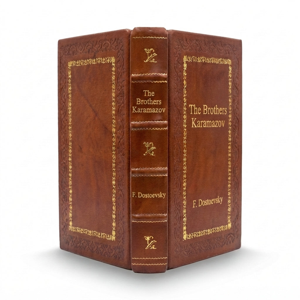 The Brothers Karamazov by Fyodor Dostoevsky handcrafted leather bound edition
