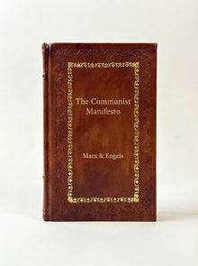 The Communist Manifesto by Karl Marx & Friedrich Engels handcrafted leather bound edition