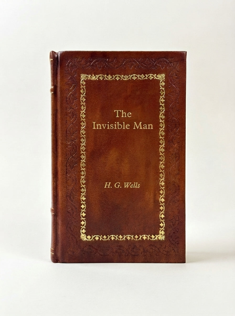 The Invisible Man by H. G. Wells handcrafted leather bound edition