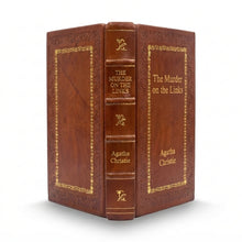 The Murder on the Links by Agatha Christie handcrafted leather bound edition