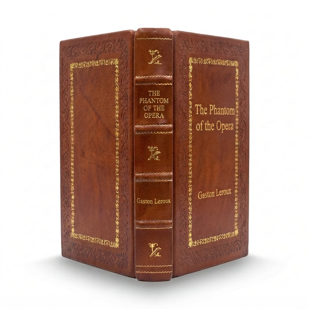 The Phantom of the Opera by Gaston Leroux handcrafted leather bound edition