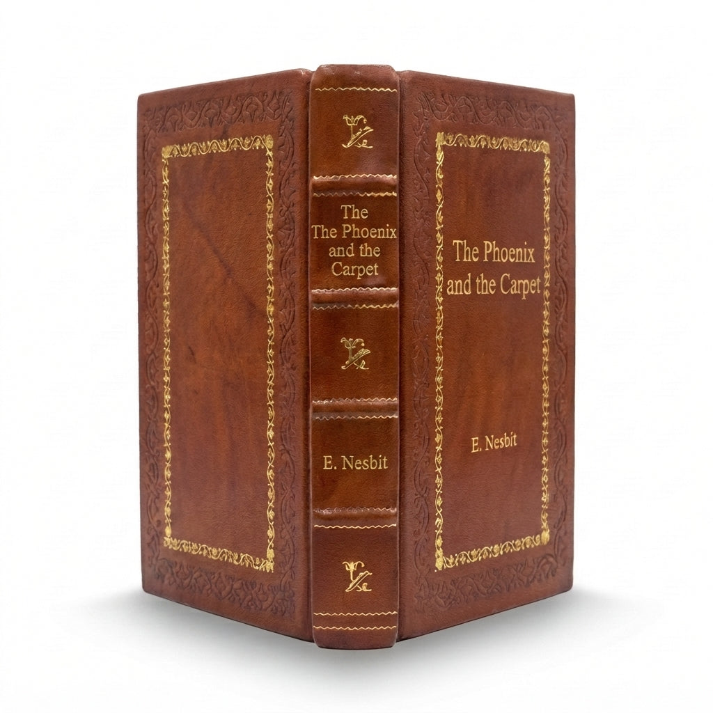 The Phoenix and the Carpet by E. Nesbit handcrafted leather bound edition