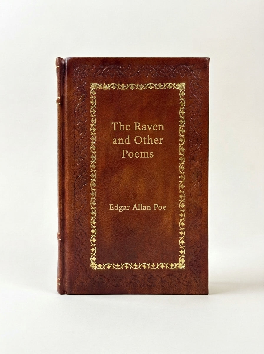 The Raven and Other Poems by Edgar Allan Poe handcrafted leather bound edition