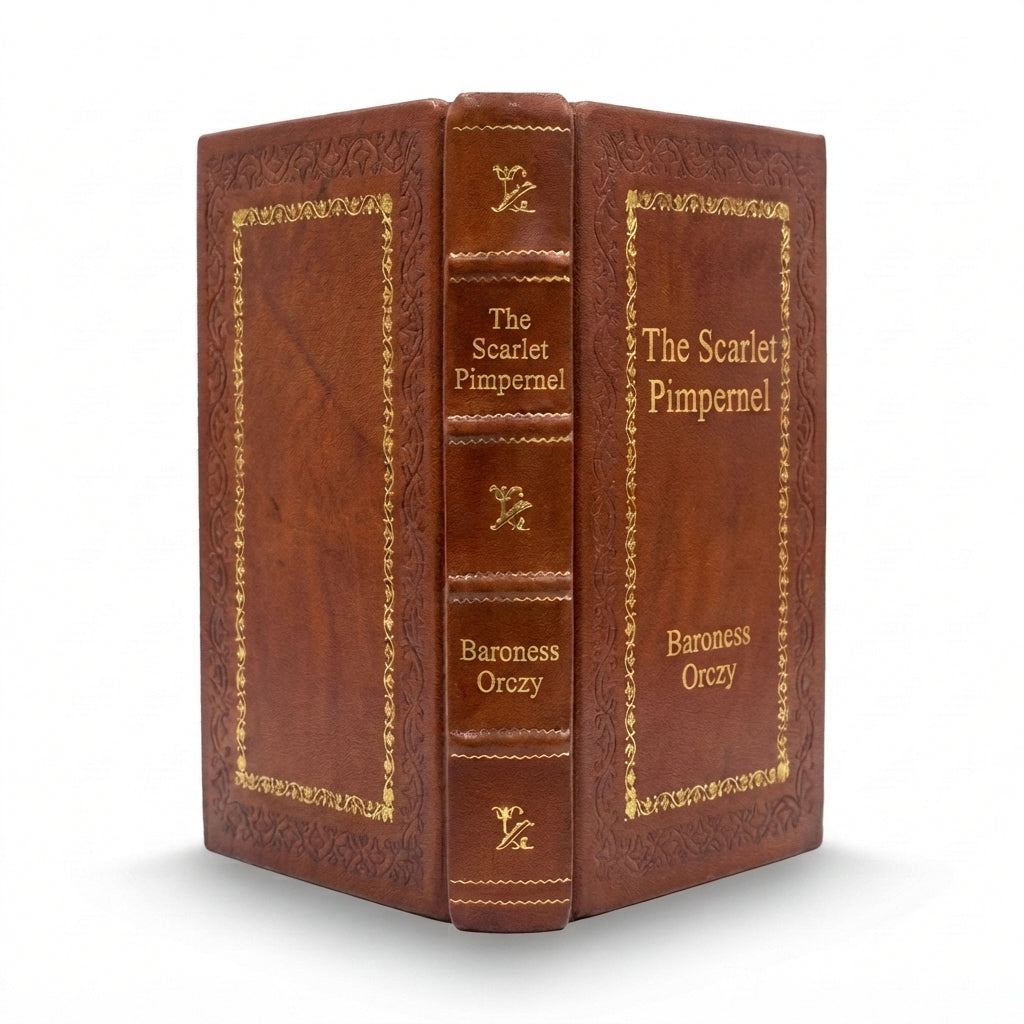 The Scarlet Pimpernel by Baroness Orczy handcrafted leather bound edition