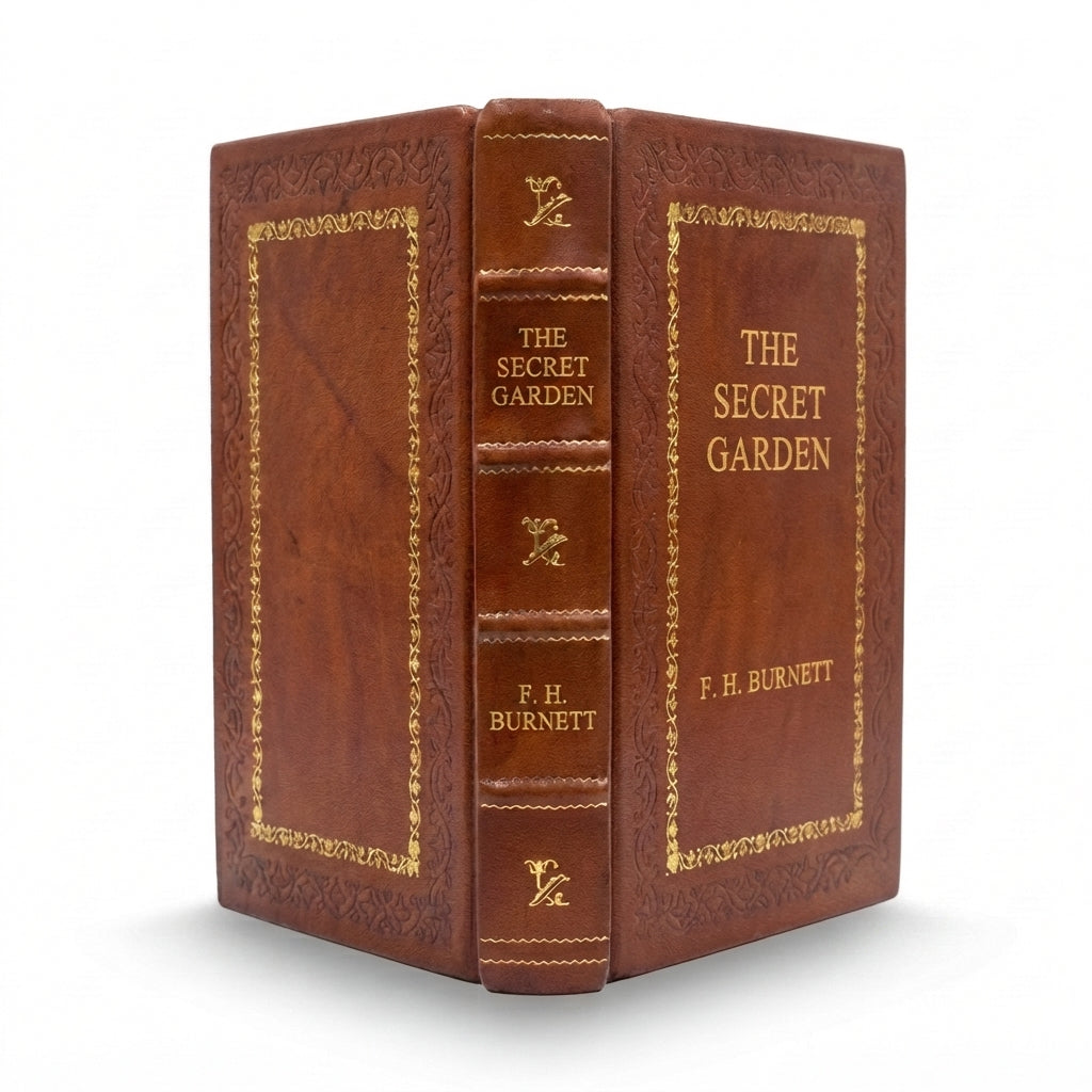 The Secret Garden by Frances Hodgson Burnett handcrafted leather bound edition
