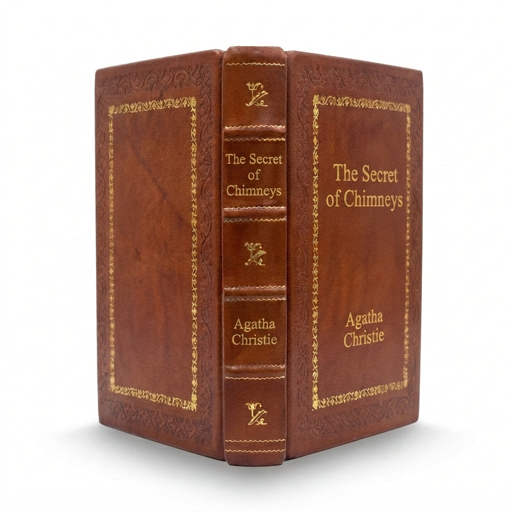 The Secret of Chimneys by Agatha Christie handcrafted leather bound edition