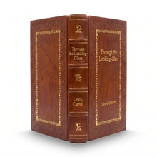 Through the Looking-Glass by Lewis Carroll handcrafted leather bound edition