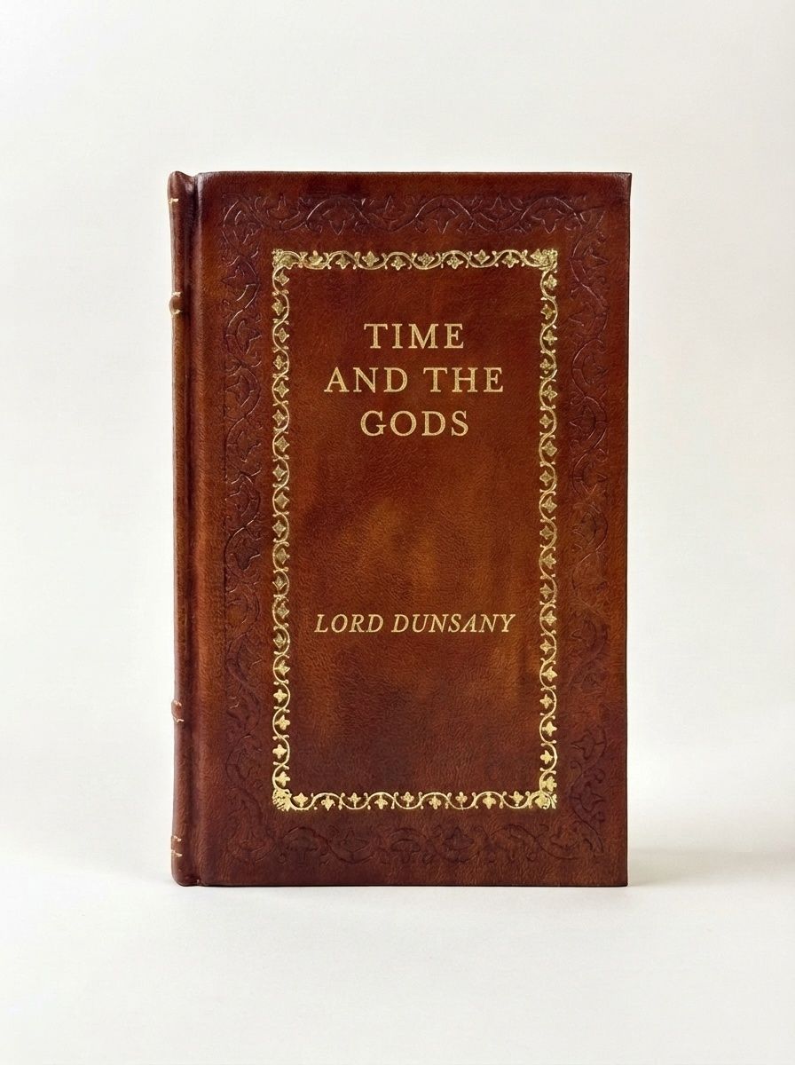 Time and the Gods by Lord Dunsany — handcrafted leather bound edition with gold embossing