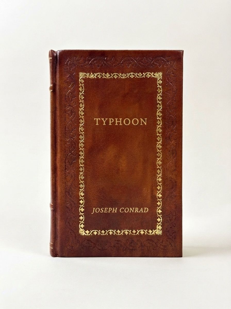 Typhoon by Joseph Conrad — handcrafted leather bound edition with gold embossing