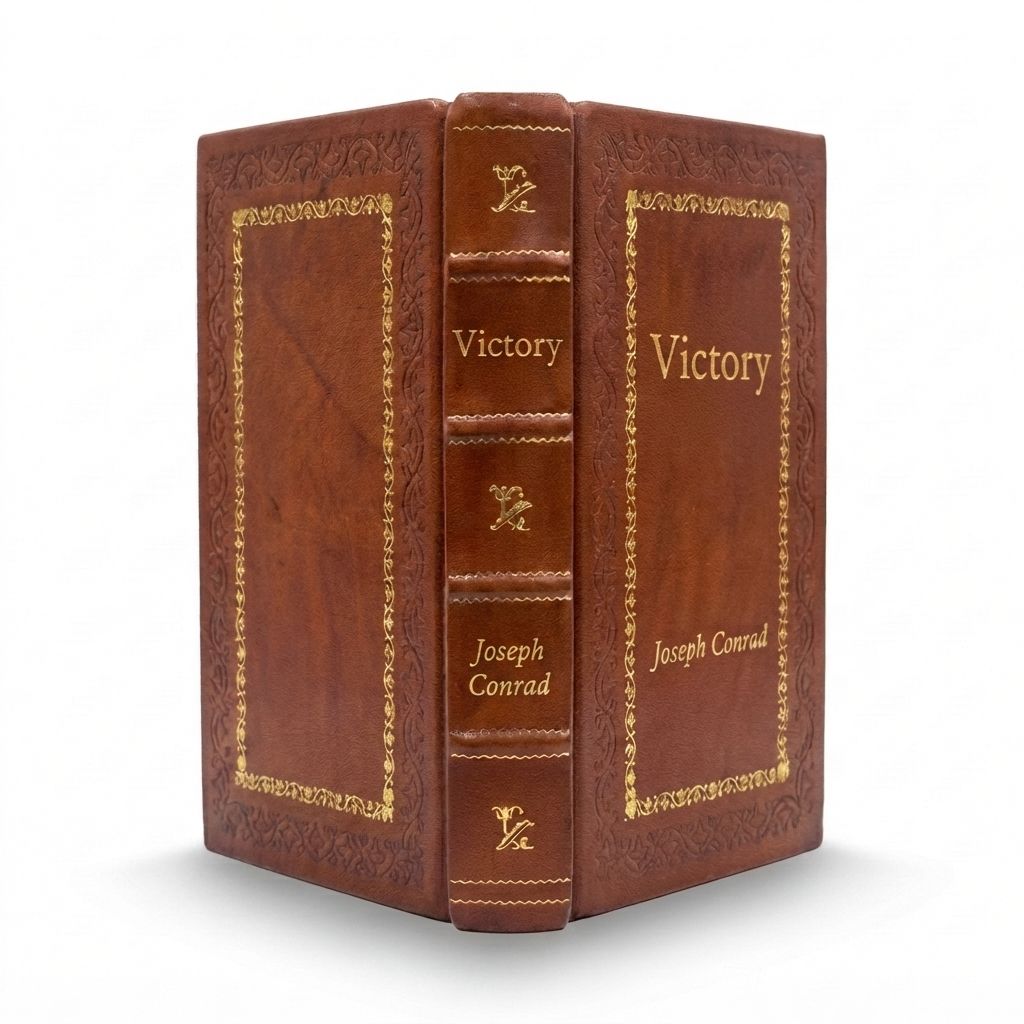 Victory by Joseph Conrad — handcrafted leather bound edition with gold embossing