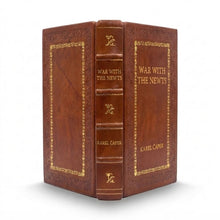 War with the Newts by Karel Čapek — handcrafted leather bound edition with gold embossing