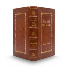 War with the Newts by Karel Čapek — handcrafted leather bound edition with gold embossing