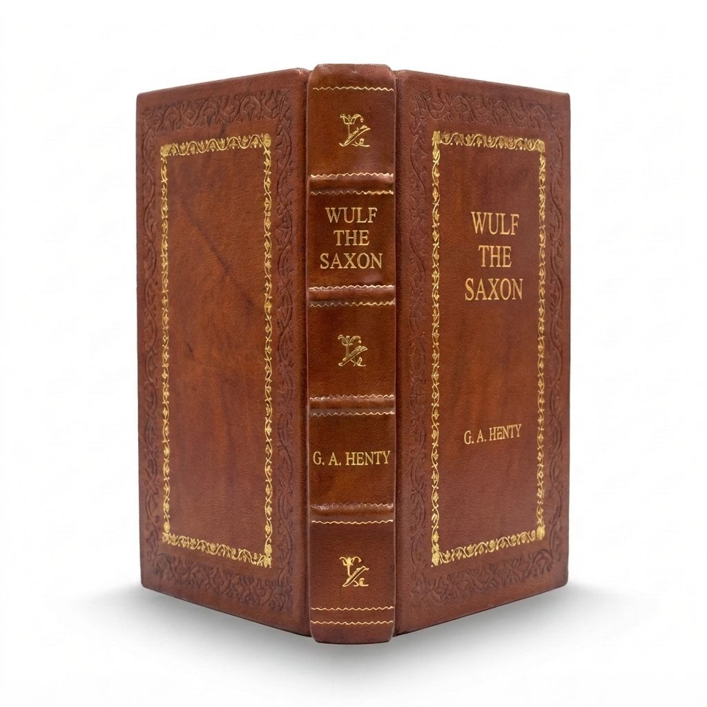 Wulf the Saxon by G. A. Henty — handcrafted leather bound edition with gold embossing