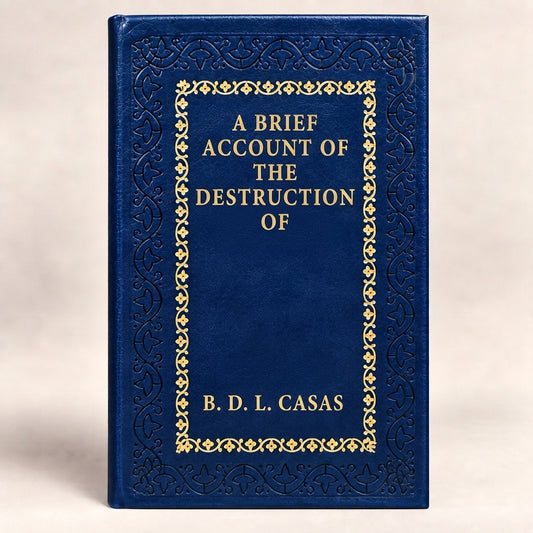 A Brief Account of the Destruction of the Indies by Bartolomé de las Casas leather-bound edition with gold-tone foil spine