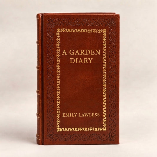 A Garden Diary by Emily Lawless leather-bound edition with gold-tone foil spine