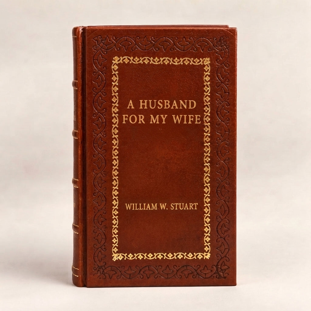 A Husband for My Wife by William W. Stuart leather-bound edition with gold-tone foil spine