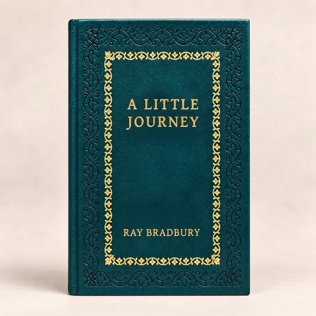 A Little Journey by Ray Bradbury leather-bound edition with gold-tone foil spine