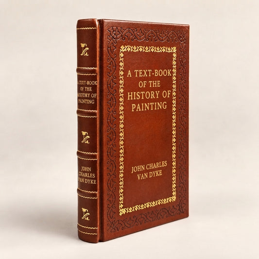A Text-Book of the History of Painting by John Charles Van Dyke leather-bound edition with gold-tone foil spine