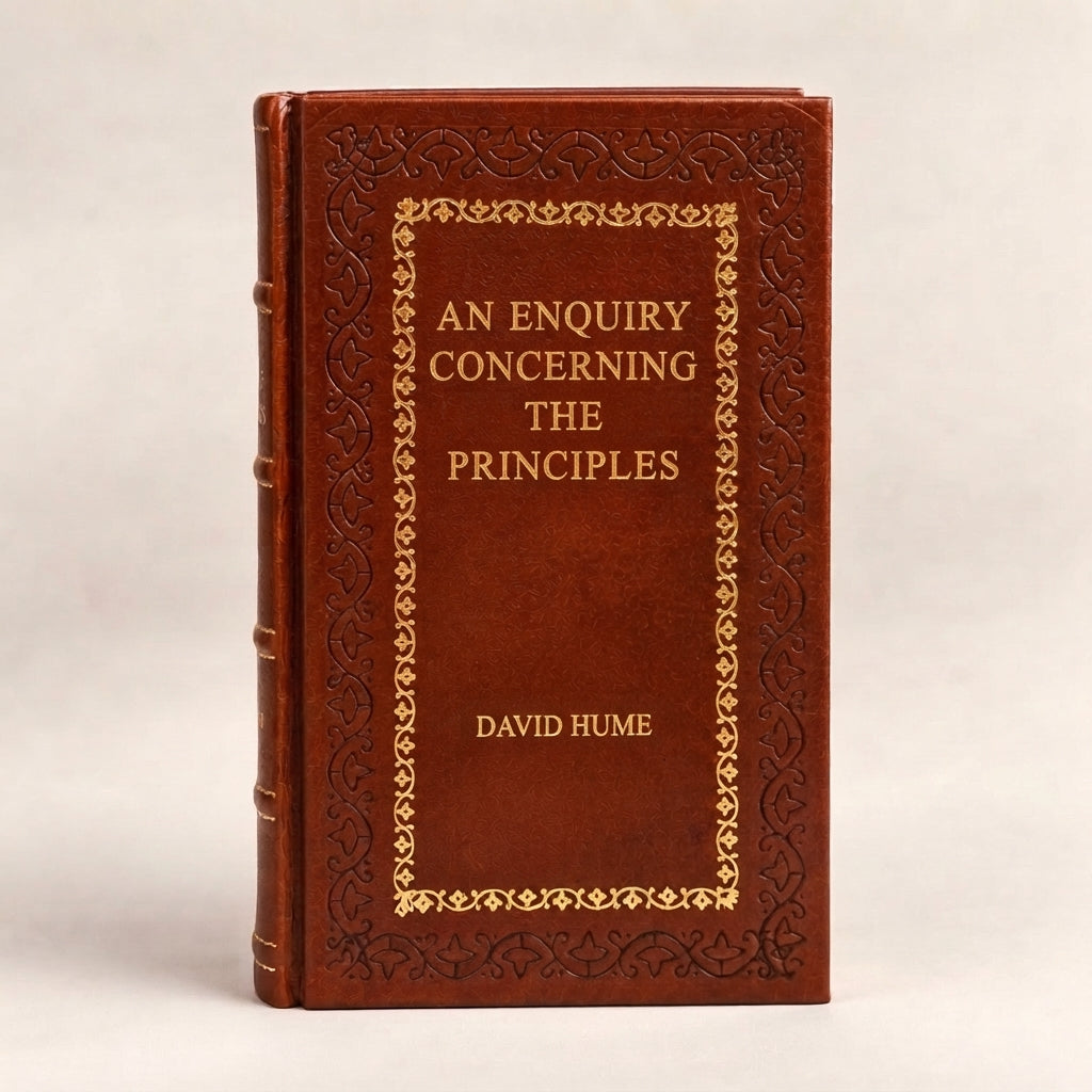 An Enquiry Concerning the Principles of Morals by David Hume leather-bound edition with gold-tone foil spine