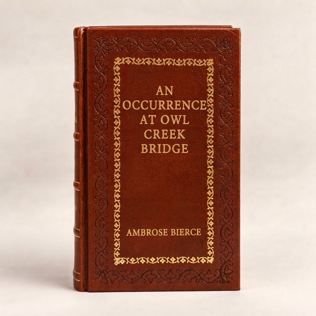 An Occurrence at Owl Creek Bridge by Ambrose Bierce leather-bound edition with gold-tone foil spine