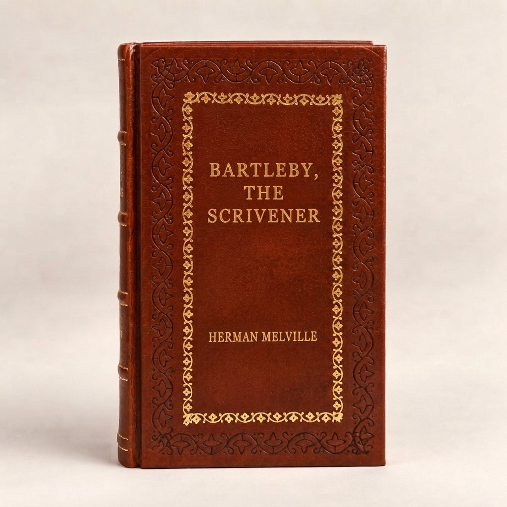 Bartleby, the Scrivener by Herman Melville leather-bound edition with gold-tone foil spine