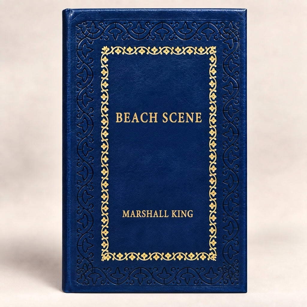 Beach Scene by Marshall King leather-bound edition with gold-tone foil spine